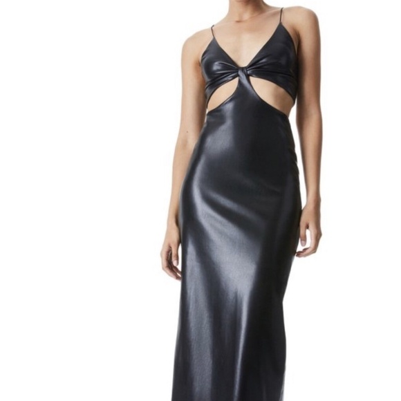Alice + Olivia Dresses & Skirts - NWT ALICE+OLIVIA HAVANA VEGAN LEATHER MAXI DRESS SIZE 8